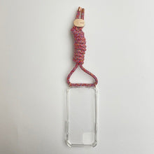 Load image into Gallery viewer, ARNO iPhone Case with Rope Strap Rainbow Red
