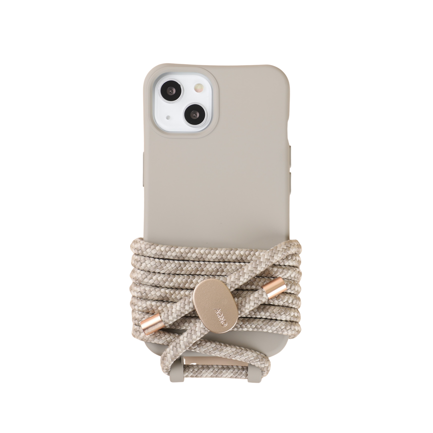 ARNO M2 Oatmeal Cream Phone Case with Rope Strap