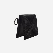 Load image into Gallery viewer, KWANI My Dear Bow Bow Mini Pouch Shiny Black
