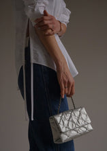 Load image into Gallery viewer, KWANI Lozenge Micro Silver Studded Bag
