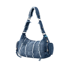 Load image into Gallery viewer, MYSHELL Shell Denim Small Shoulder Bag Blue
