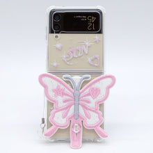 Load image into Gallery viewer, SECOND UNIQUE NAME Clear Patch Butterfly Pink (Z FLIP)
