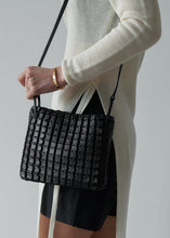 Load image into Gallery viewer, KWANI Square Embossed Bag Mini Tote Black
