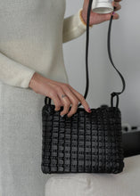 Load image into Gallery viewer, KWANI Square Embossed Bag Mini Tote Black
