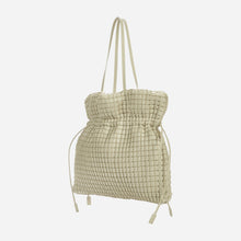 Load image into Gallery viewer, KWANI Square Embossed Bag Big Tote Ivory
