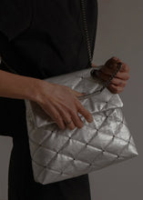 Load image into Gallery viewer, KWANI Lozenge Small Silver Studded Bag
