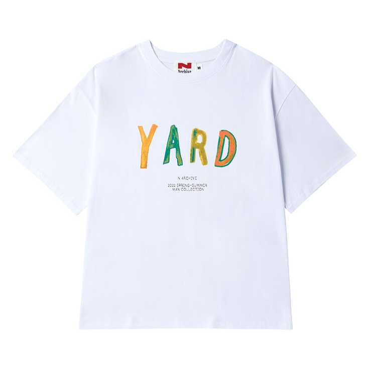 BEYOND CLOSET N Archive Yard Hand Printing Logo T-shirt White (BTS JIN's pick)