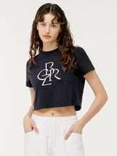 Load image into Gallery viewer, CITYBREEZE Logo Cropped T-shirt Navy
