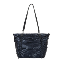 Load image into Gallery viewer, KWANI Deborah Ruched Bag Navy
