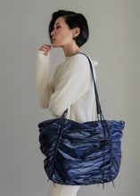 Load image into Gallery viewer, KWANI Deborah Ruched Bag Navy
