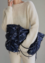 Load image into Gallery viewer, KWANI Deborah Ruched Bag Navy
