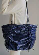 Load image into Gallery viewer, KWANI Deborah Ruched Bag Navy
