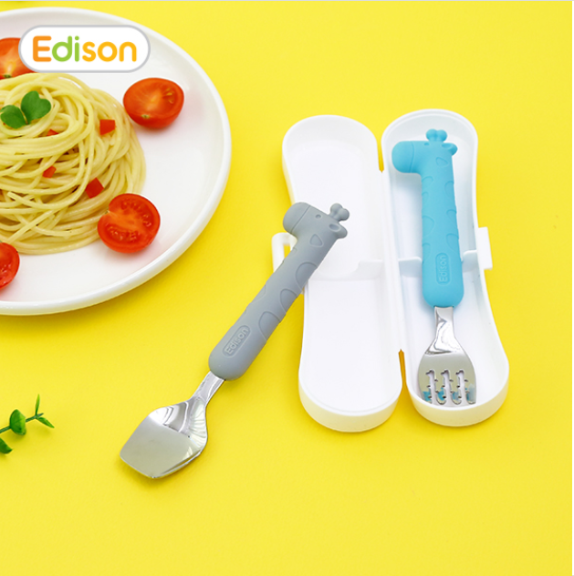 Edison Silicone Spoon & Fork Case Set fo