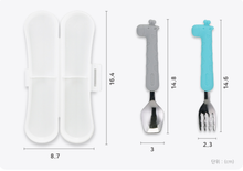 Load image into Gallery viewer, Edison Silicone Spoon &amp; Fork Case Set fo
