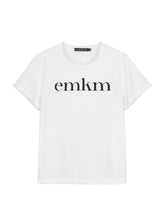 Load image into Gallery viewer, EMKM Supima Curlup Neck Signature Tshirts
