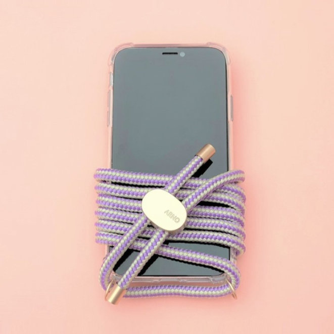 ARNO iPhone Case with Rope Strap My Lavender