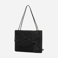 Load image into Gallery viewer, KWANI My Dear Bow Bow Tote Bag Shiny Black
