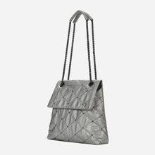 Load image into Gallery viewer, KWANI Lozenge Small Silver Studded Bag
